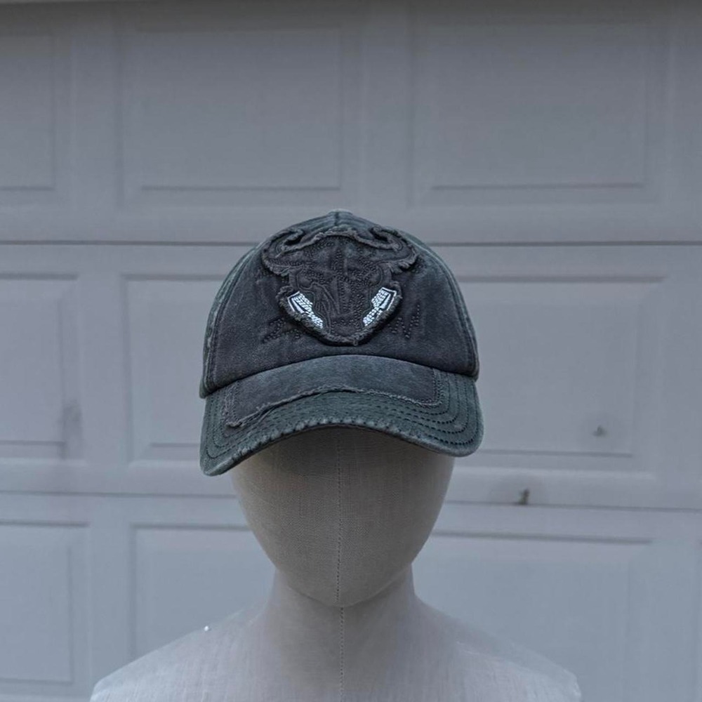 GREY GRUNGE "LONGHORN" PATCHWORK CAP